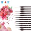 Customizable Office &amp; School Supplies: H&B's 12-Piece Nylon Paint Brush Set