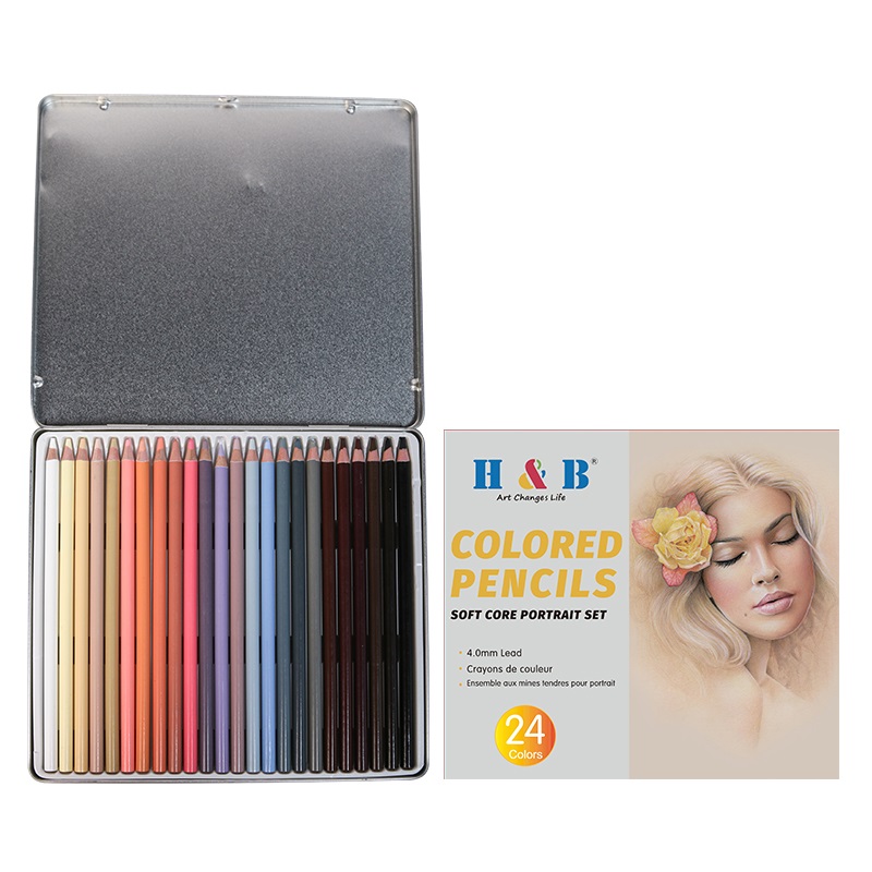 H B Personlizzed 24 Skin Tone Colored Pencils Set - China H B ...