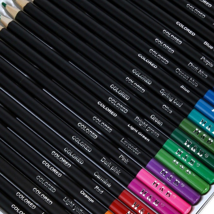 High quality 24pcs oil colored pencils drawing set and bulk