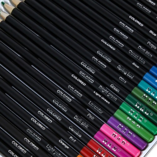 kit de lápices de color aceitoso de madera natural