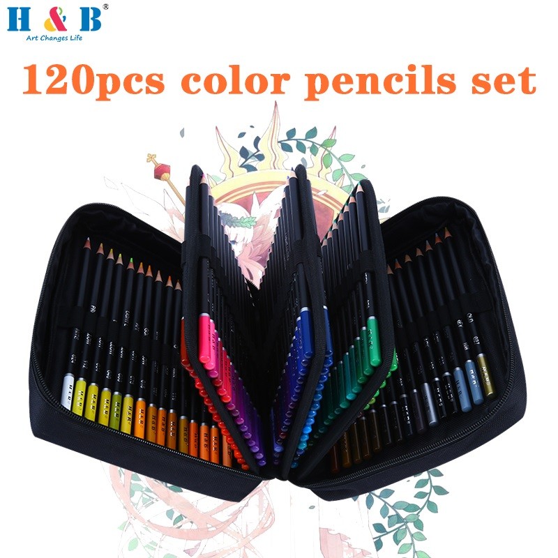 H & B 100 pcs Art Supplies,Drawing Colored Pencils kit,Art Set