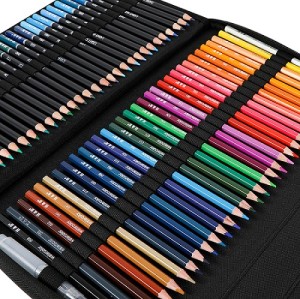 H&B 182pcs best oil based colored pencils set water soluble colored pencils for supplies
