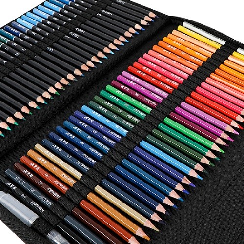 H&B 182pcs best oil based colored pencils set water soluble colored pencils for supplies