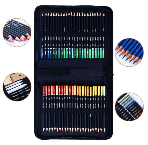 H&B 145pcs best oil based colored pencils kit colored pencil drawings for kid