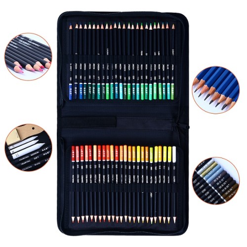 H&B 145pcs best oil based colored pencils kit colored pencil drawings for kid