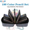 H&B 180pcs best oil based colored pencil art for kid colored pencil drawing for wholesale