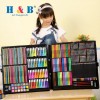 H&B 228pcs professional art supplies drawing set for children color pencil drawing for kid