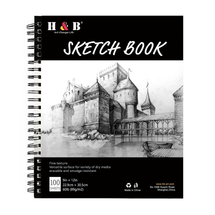 H & B hardback sketchbook for drawing graffiti painting sketch