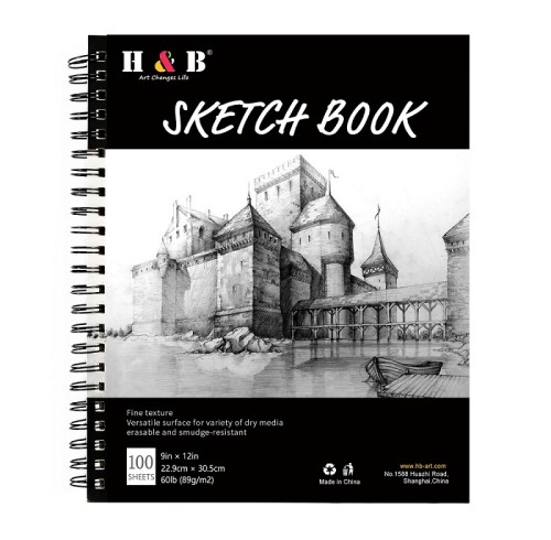 H & B hardback sketchbook for drawing graffiti painting sketch pencil set