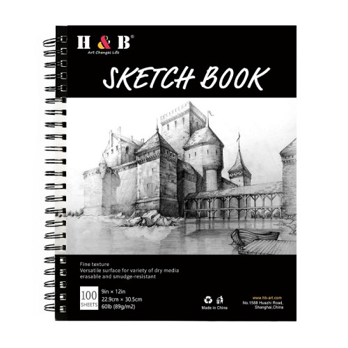 Cuaderno de bocetos de tapa dura H & B para dibujar pintura de graffiti