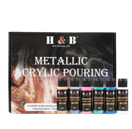Customize Your Art Supplies with Our Metallic Acrylic Pouring Paint Set
