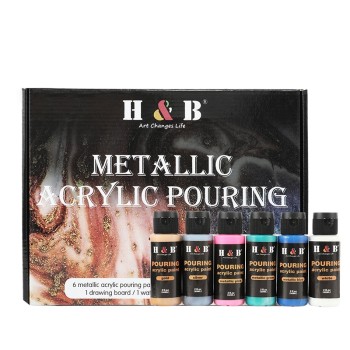 Customize Your Art Supplies with Our Metallic Acrylic Pouring Paint Set