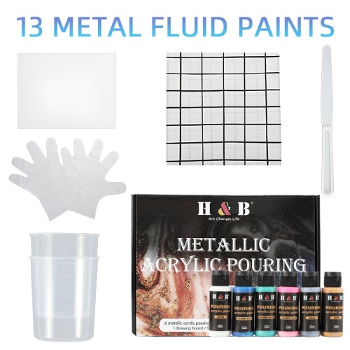 Customize Your Art Supplies with Our Metallic Acrylic Pouring Paint Set