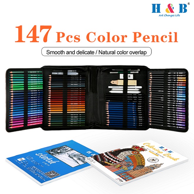 Premium Watercolor purchases Pencils & Drawing Book Bundle