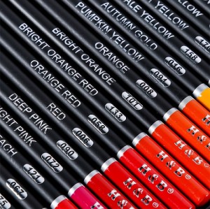 H&B набор цветных карандашей под дерево, 180 цветов в твердом переплете, с набором цветных карандашей в коробке