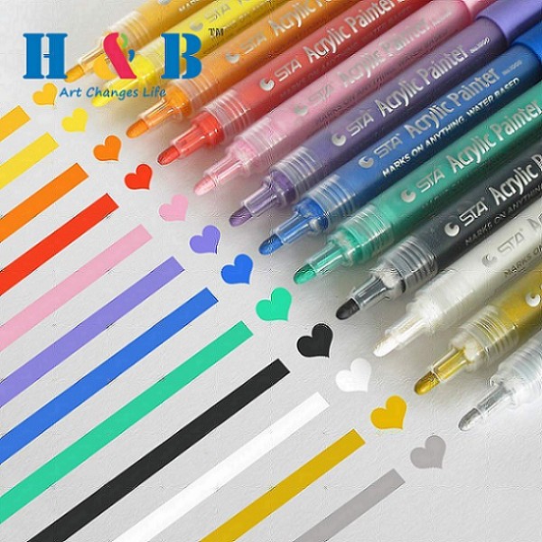 2mm chalk acrylic sta paint refillable 3d marker pen set acrylic marker set