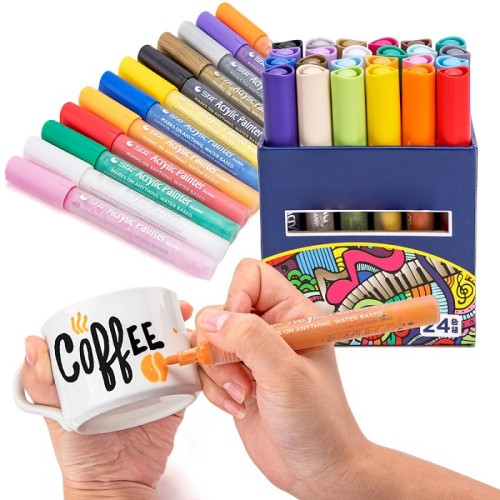 H&B 2mm chalk acrylic set paint refillable 3d marker pen set acrylic marker set