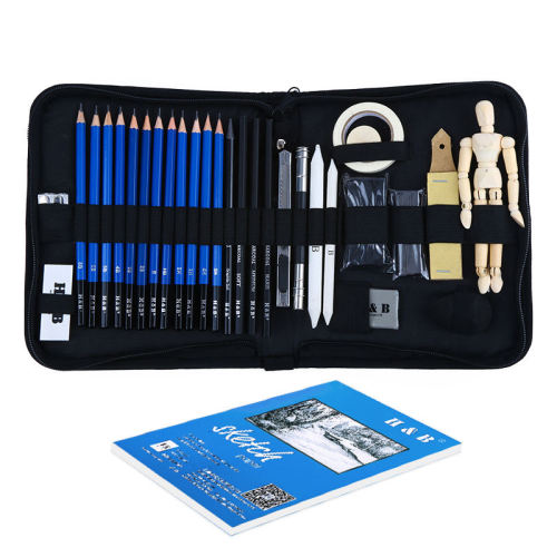 H & B wholesale set de arte de dibujo de dibujo profesional de 33 piezas