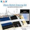 H & B 28 шт. профессиональный набор карандашей для рисования цветными карандашами