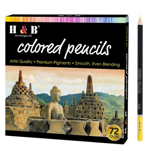 48 Professional Grade Oil Based Colored Pencils For Artist
