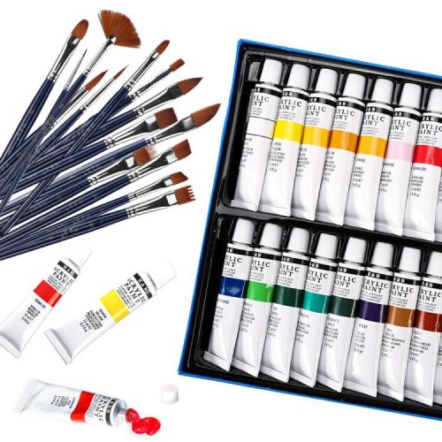 H&B 24pcs easy acrylic painting ideas for kid acrylic pour painting for wholesale