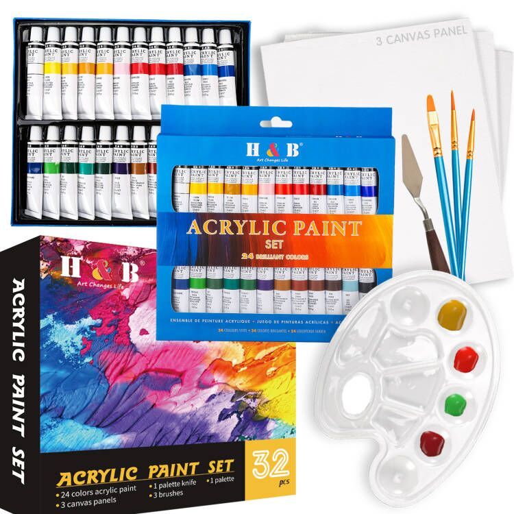 H & B 24 Acrylic Paint Markers Acrylic Markers – H&B