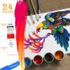 H&B 24pcs easy acrylic painting ideas for kid acrylic pour painting for wholesale