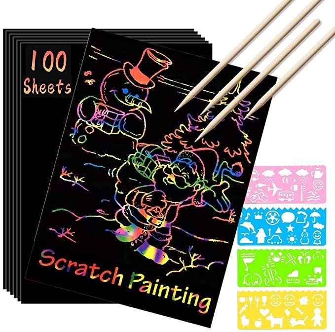 Rainbow Scratch Painting Art Set 