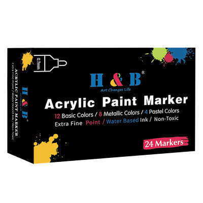 H & B 18 Acrylic Paint Markers Acrylic Markers – H&B