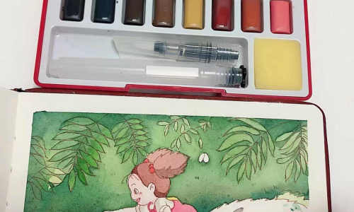 Wander among the vibrant colors/solid watercolor paint