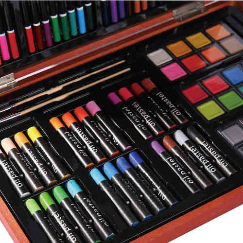 H&B 82pcs Natural Color kids paint kits and kids stationery set for kids painting