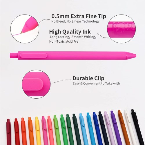 Macaron Retractable 0.5mm Gel Pens and gift pens for school office supplies