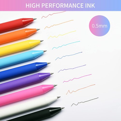 Macaron Retractable 0.5mm Gel Pens and gift pens for school office supplies