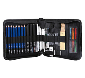 H&B 49 Pieces Sketching Drawing Pencil Art Supply Set