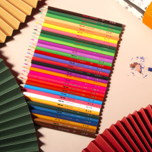 Watercolor-colored pencils