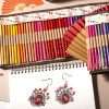 High quality 72 colors Professional water colored Pencils set Carry Bag Art Painting Tool Set