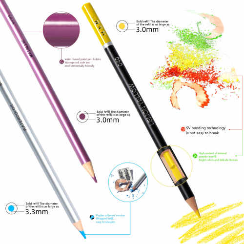 H&B Professional Watercolor Pencils Set and art sets for teens art set for kids