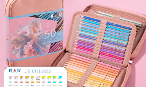 Custom Macaron colored pencils set with Cortical bag preview