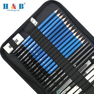 China 33 Pieces Lead Sketch Pencil Set Artist Drawing Pencil Wholesaler drawing pencil set