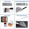 Chinese Painting Sketch Pencils 70 Pieces Charcoal Painting Sketch Pencil Set easy pencil drawings