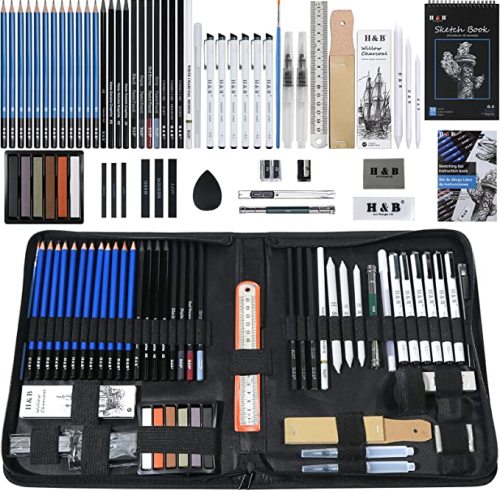 Chinese Painting Sketch Pencils 70 Pieces Charcoal Painting Sketch Pencil Set easy pencil drawings