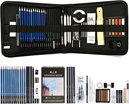 H&B 48PCS Pieces Sketch Color Lead Set pencil drawing ideas