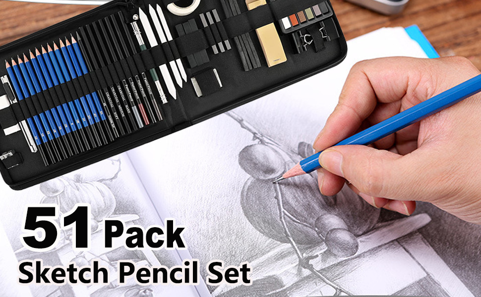 H&B 48PCS Pieces Sketch Color Lead Set pencil drawing ideas, Sketch Pencil