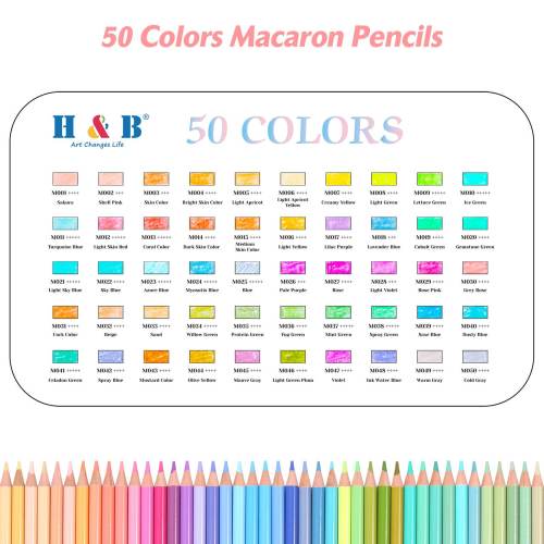 H&B Macaron Color Pencil Set Color Drawing Pencil Manufacturer color pencil art