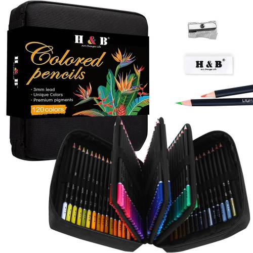 Карандаши для рисования H & B, набор масляных цветных стержней, оптовая продажа, 122 цвета, набор цветных стержней