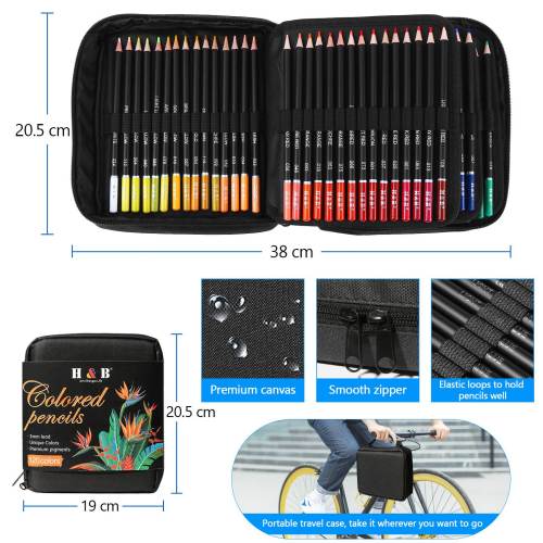 drawing pencils H&B Oily Color Lead Set Custom Wholesale 122 Color Painting Color Lead Set