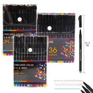 art supplier 12/24/36colors colouring fineliner marker pen