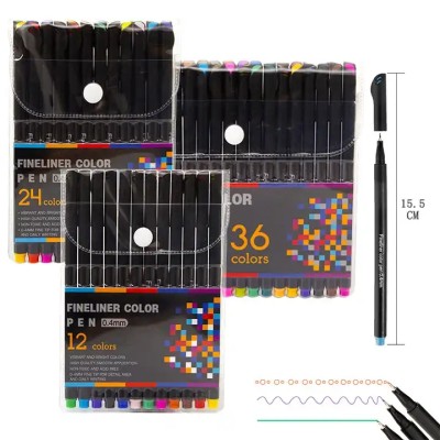 H & B art поставщик 12/24/36 шт. цветные ручки для рисования для детей, ручка для рисования оптом