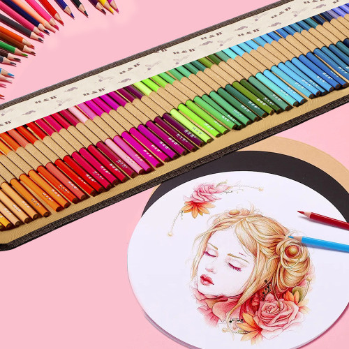 H&B hot sale professional 72colors oil based colored pencils for kid