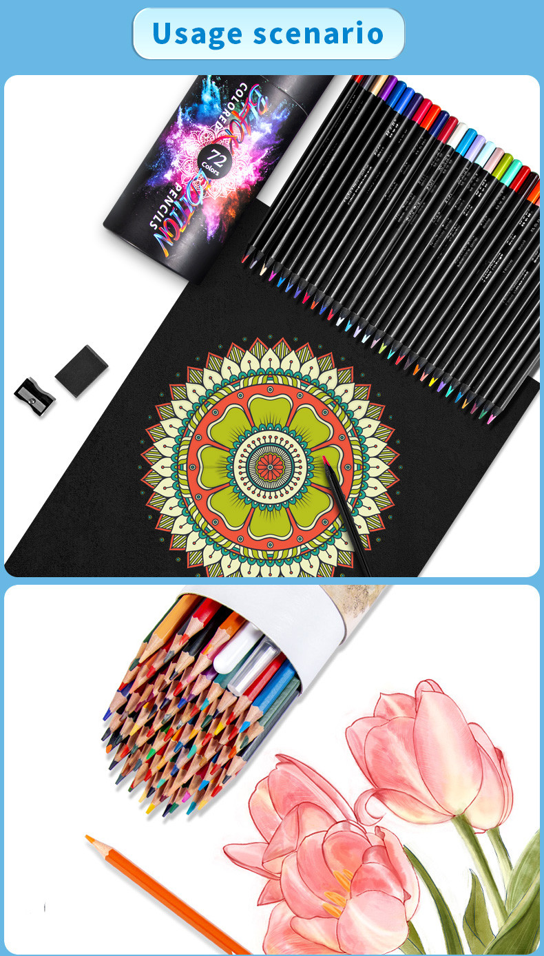 set de lápices de colores a base de aceite